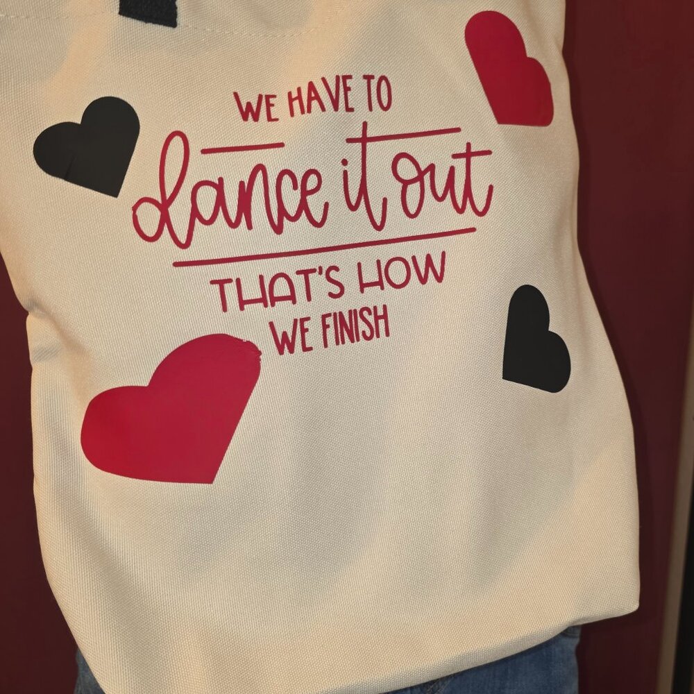 Line dance tote bag